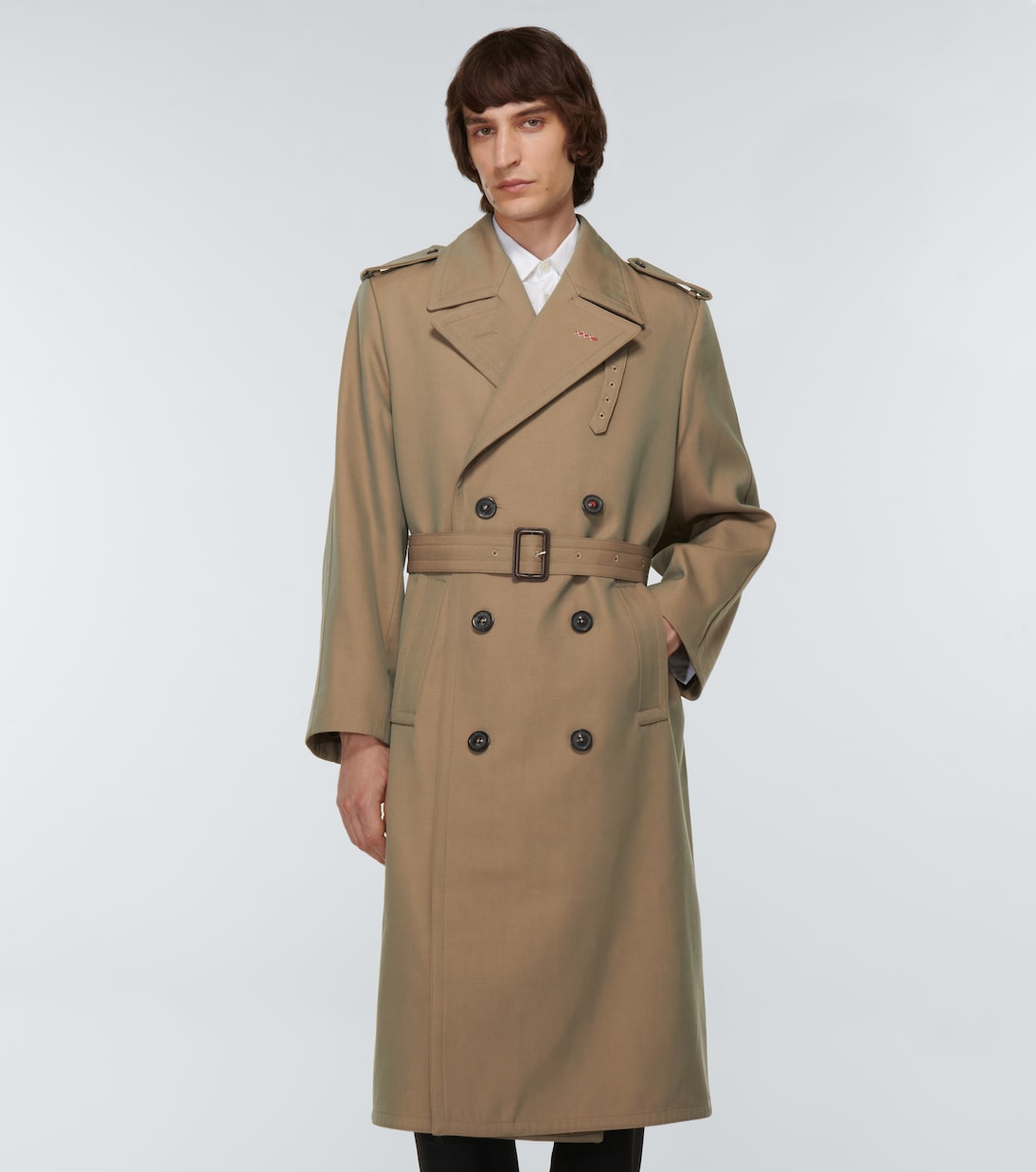 Double-breasted wool trench coat | Maison Margiela