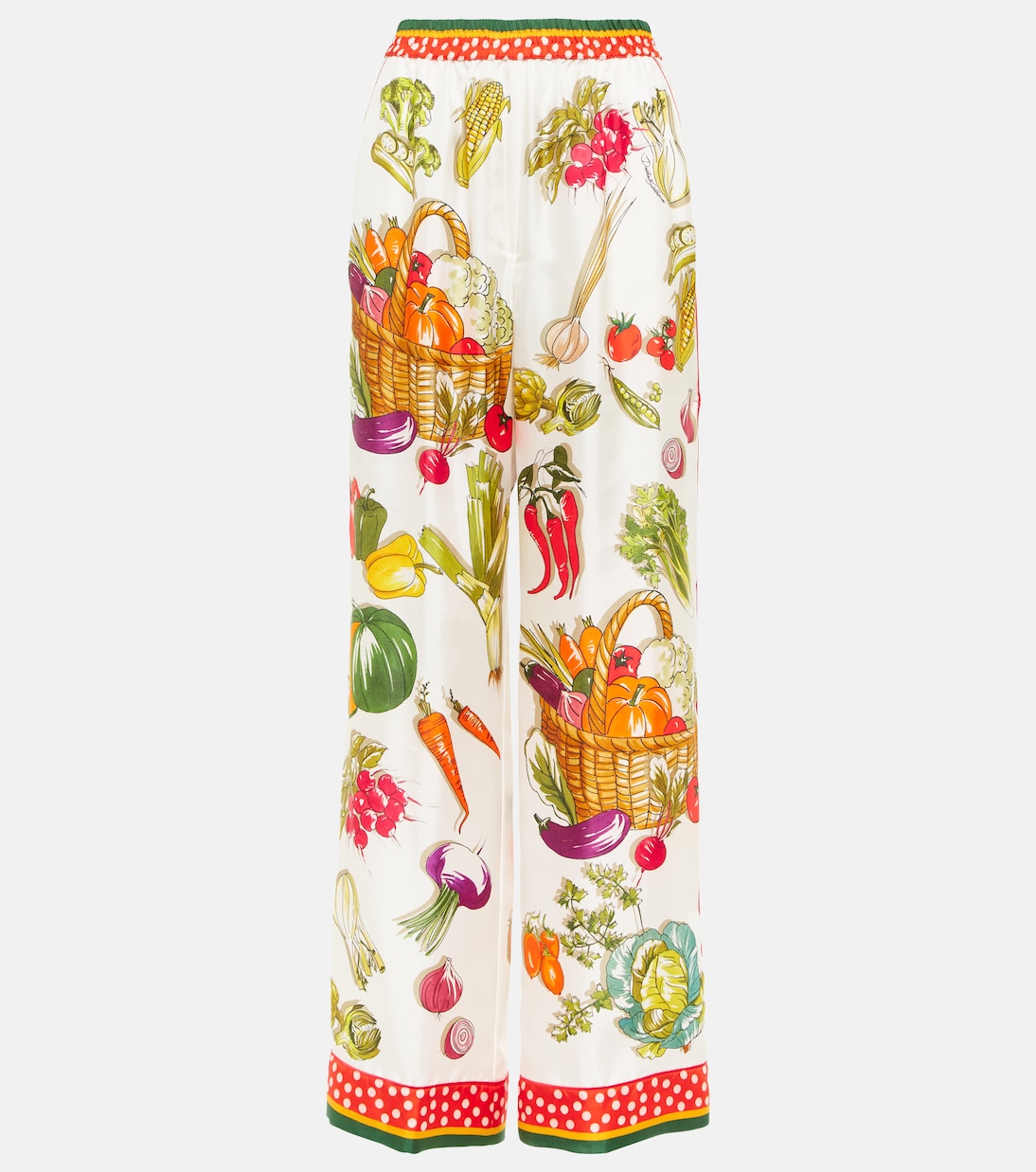 Pantalon ample imprimé en sergé de soie | Dolce&Gabbana