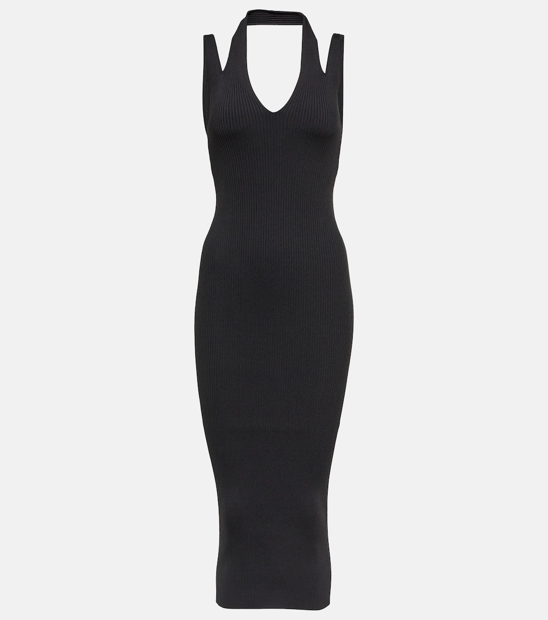 Abito midi in maglia a coste | Alaïa