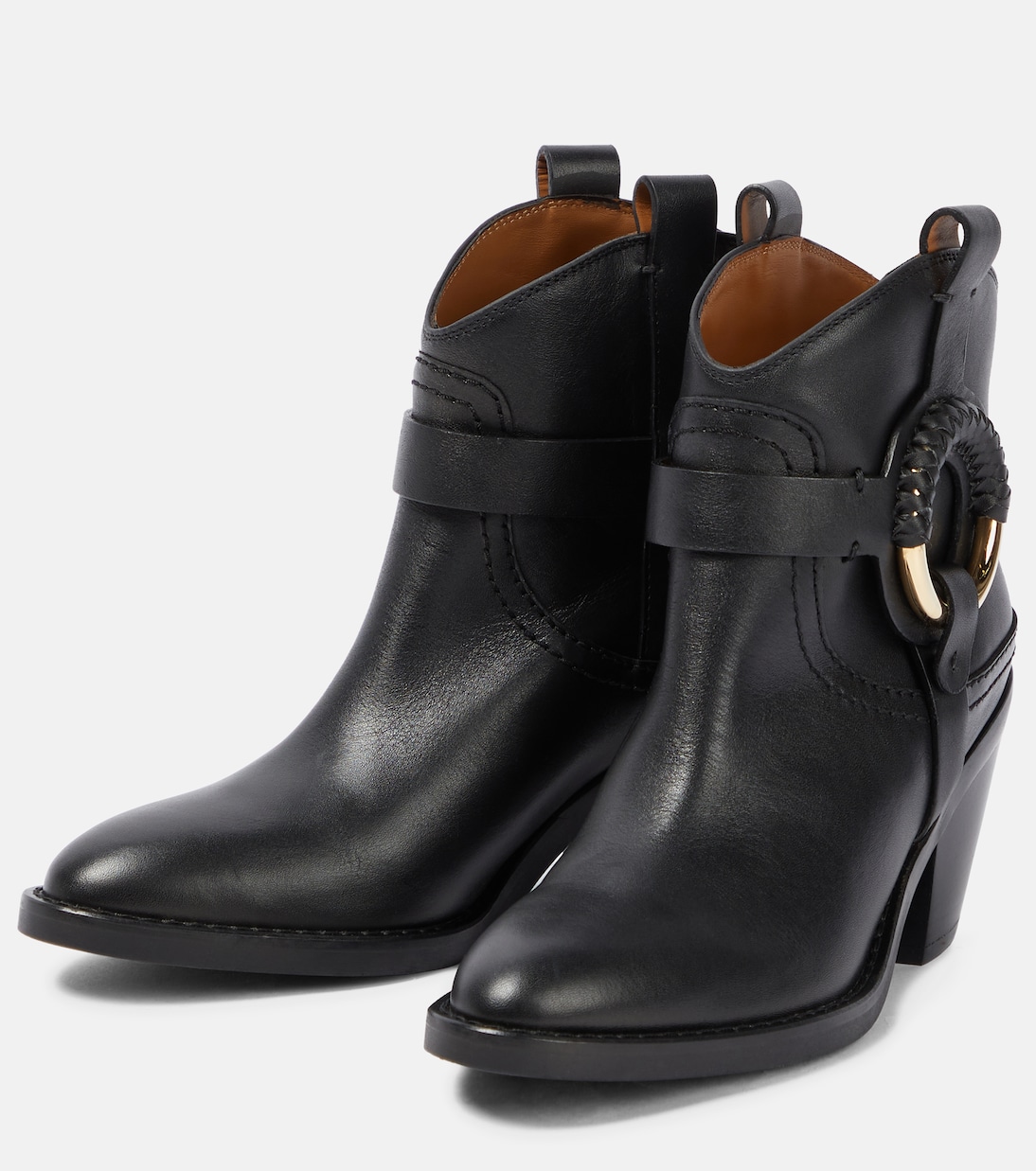 Hana leather cowboy boots | See By Chloé