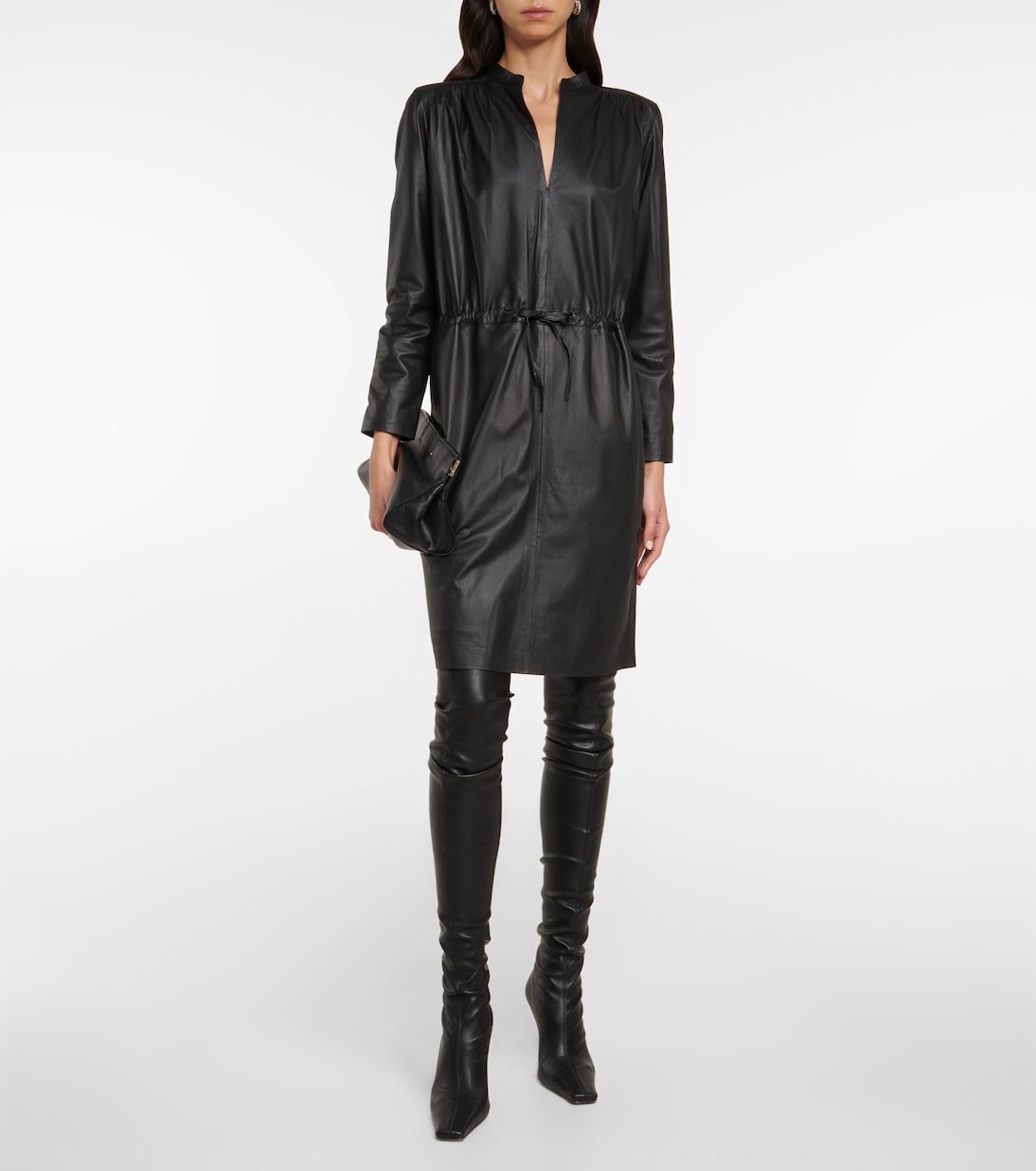 Leather minidress | Yves Salomon