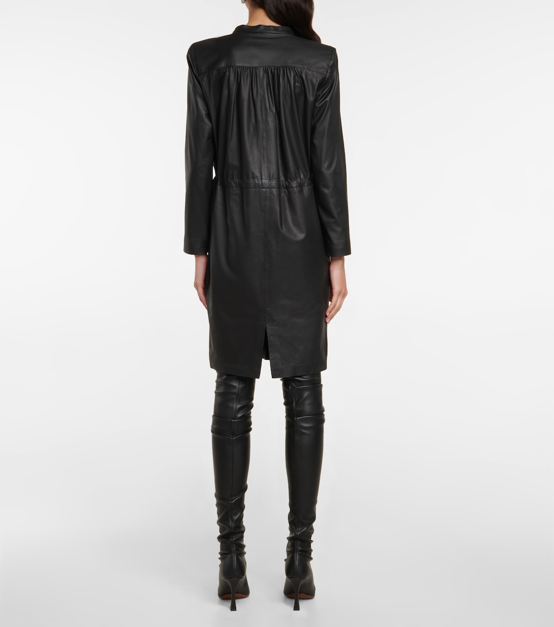 Leather minidress | Yves Salomon