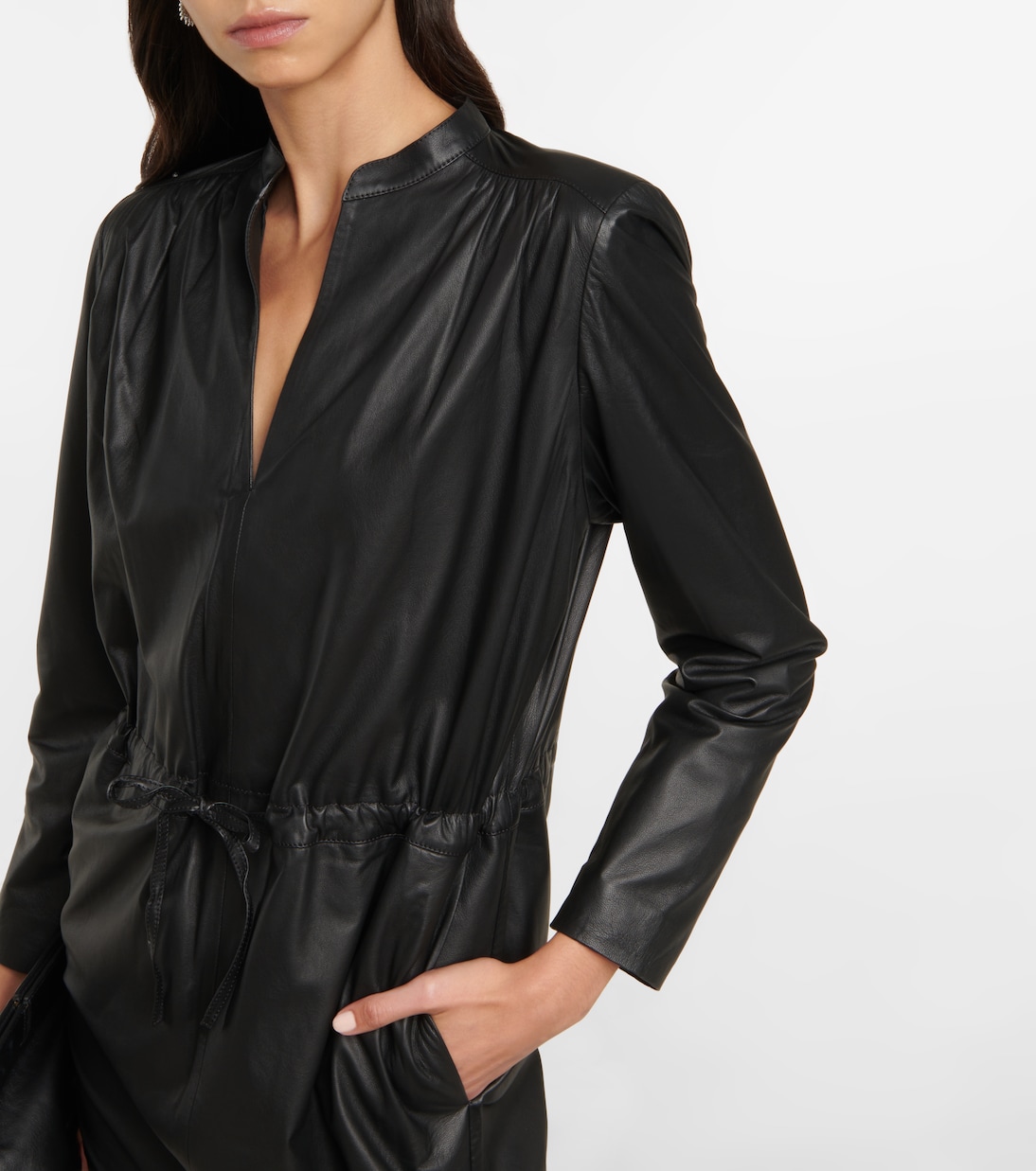 Leather minidress | Yves Salomon