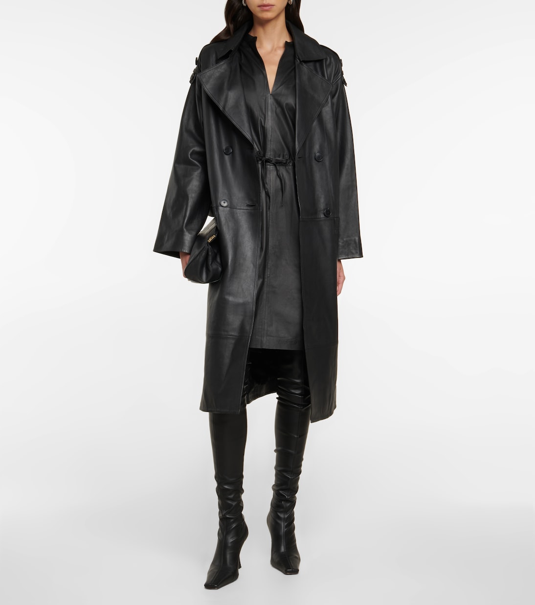Leather minidress | Yves Salomon