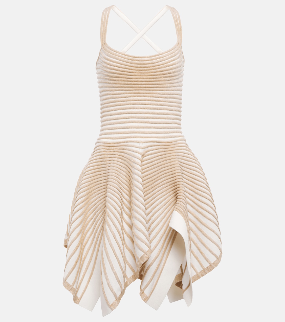 Crêpe and chenille ballerina minidress | Alaïa