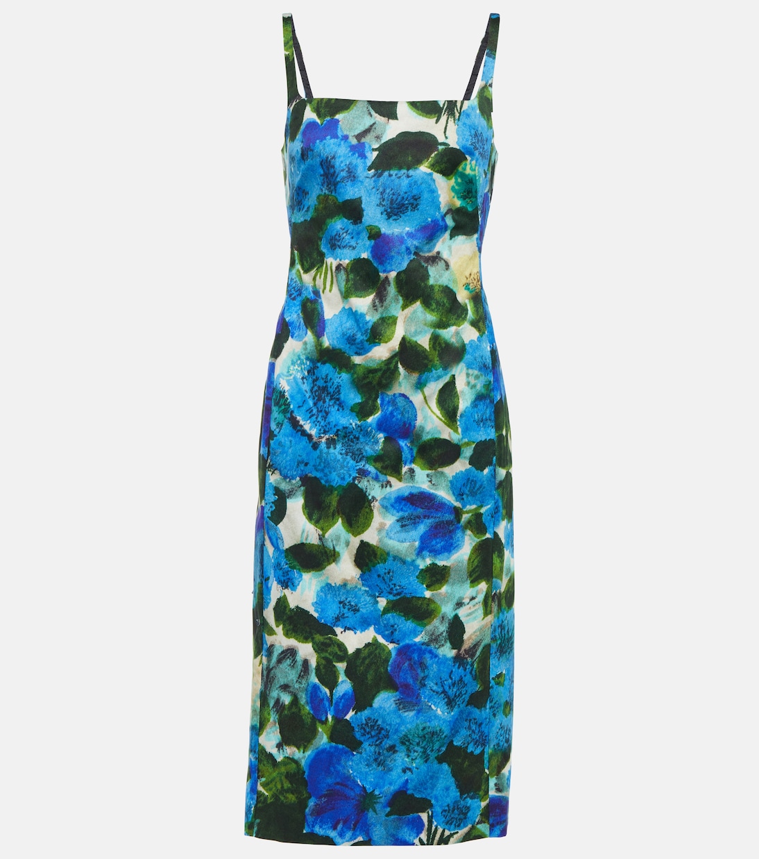 Floral cotton poplin midi dress | Dries Van Noten