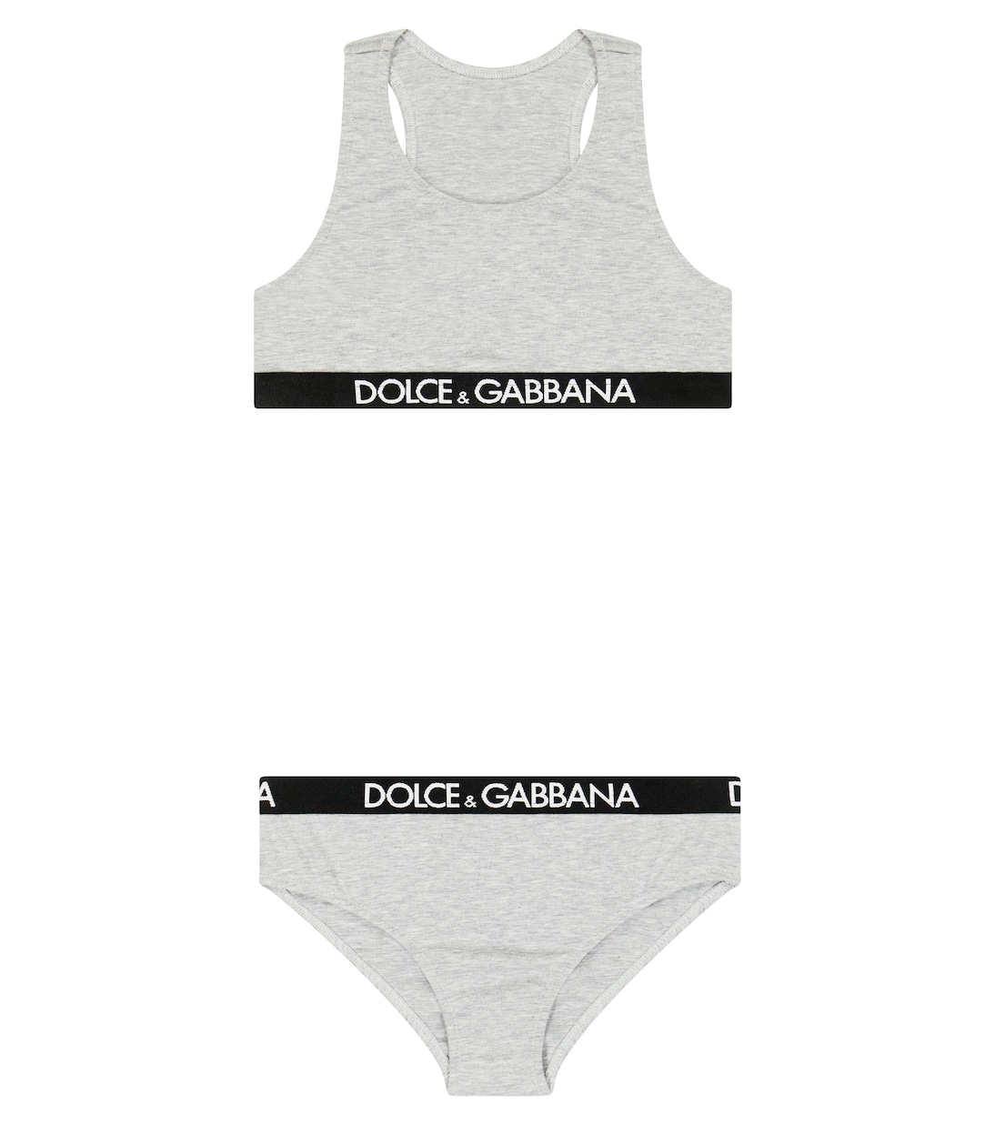 针织运动文胸与三角裤套装 | Dolce&Gabbana Kids