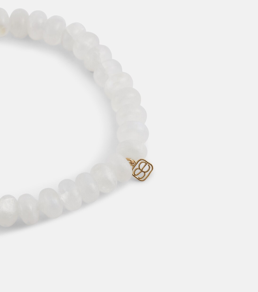 Bracciale in oro 14kt SYDNEY EVAN con pietra di luna e dettagli diamantati per uno stile giovane e raffinato