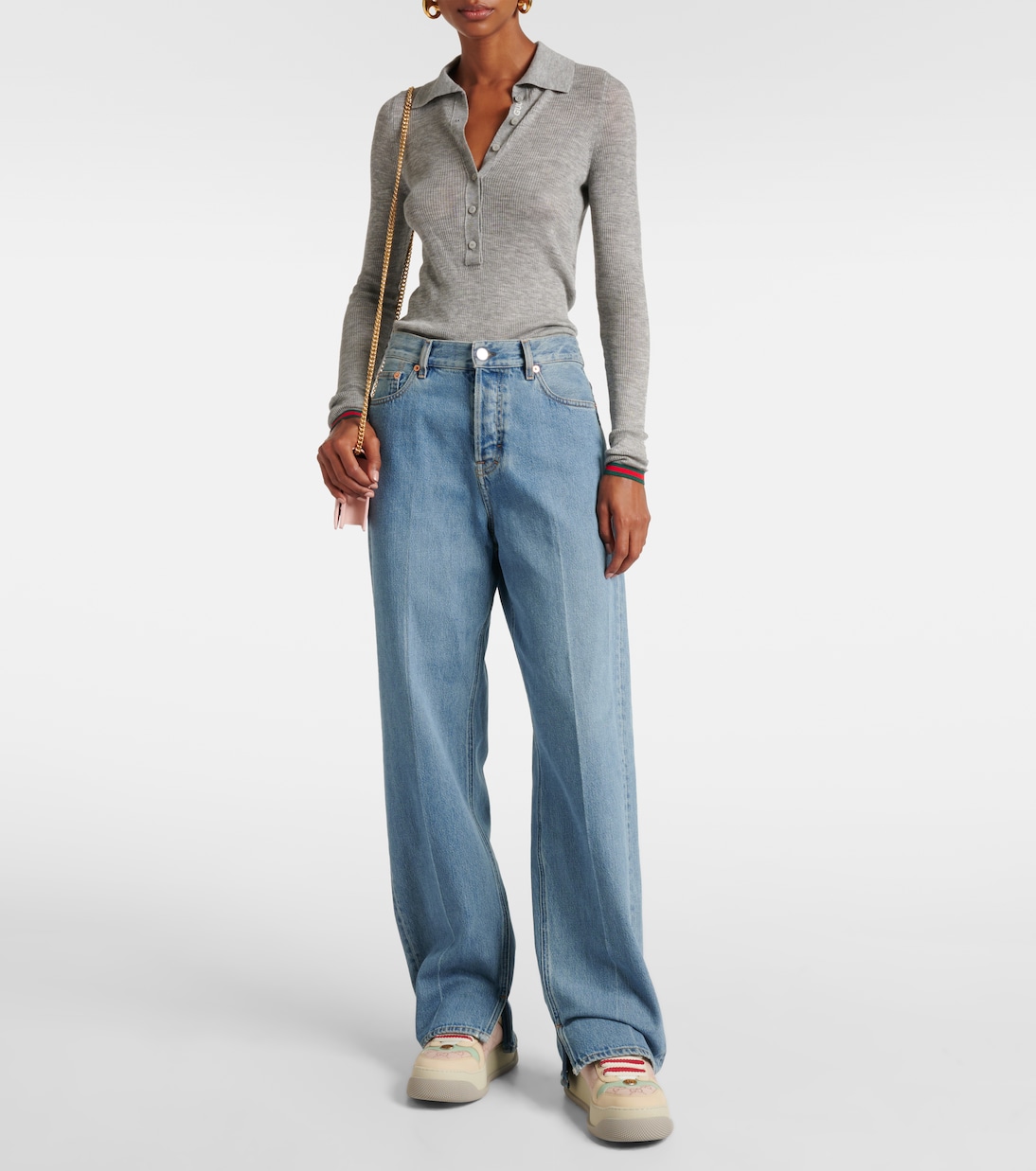 Screener GG canvas and leather sneakers | Gucci