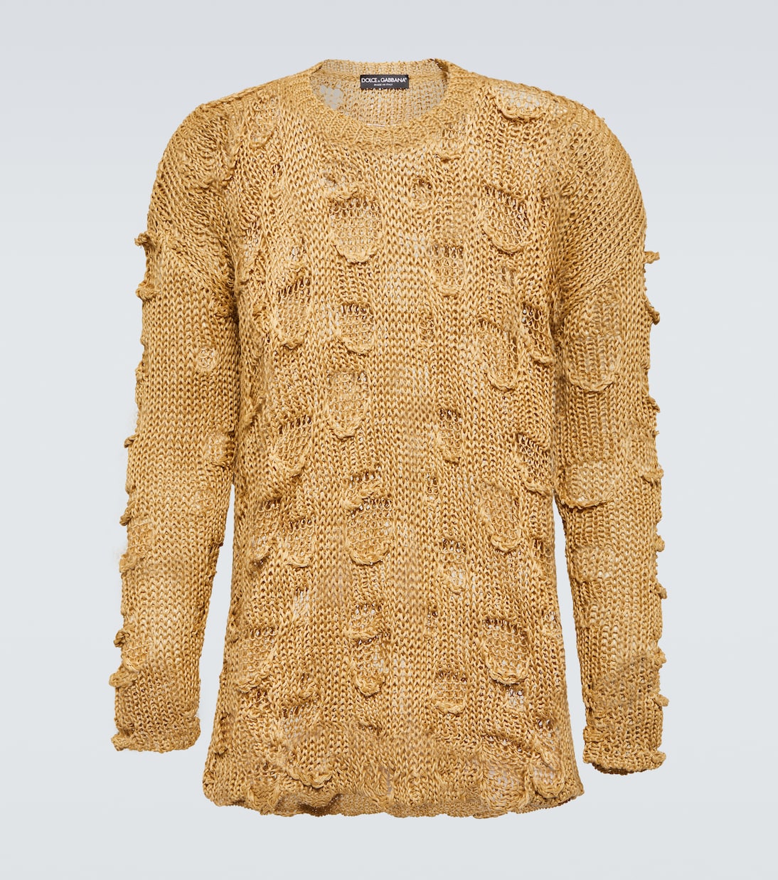 Pull Re-Edition en soie et lin mélangés | Dolce&Gabbana