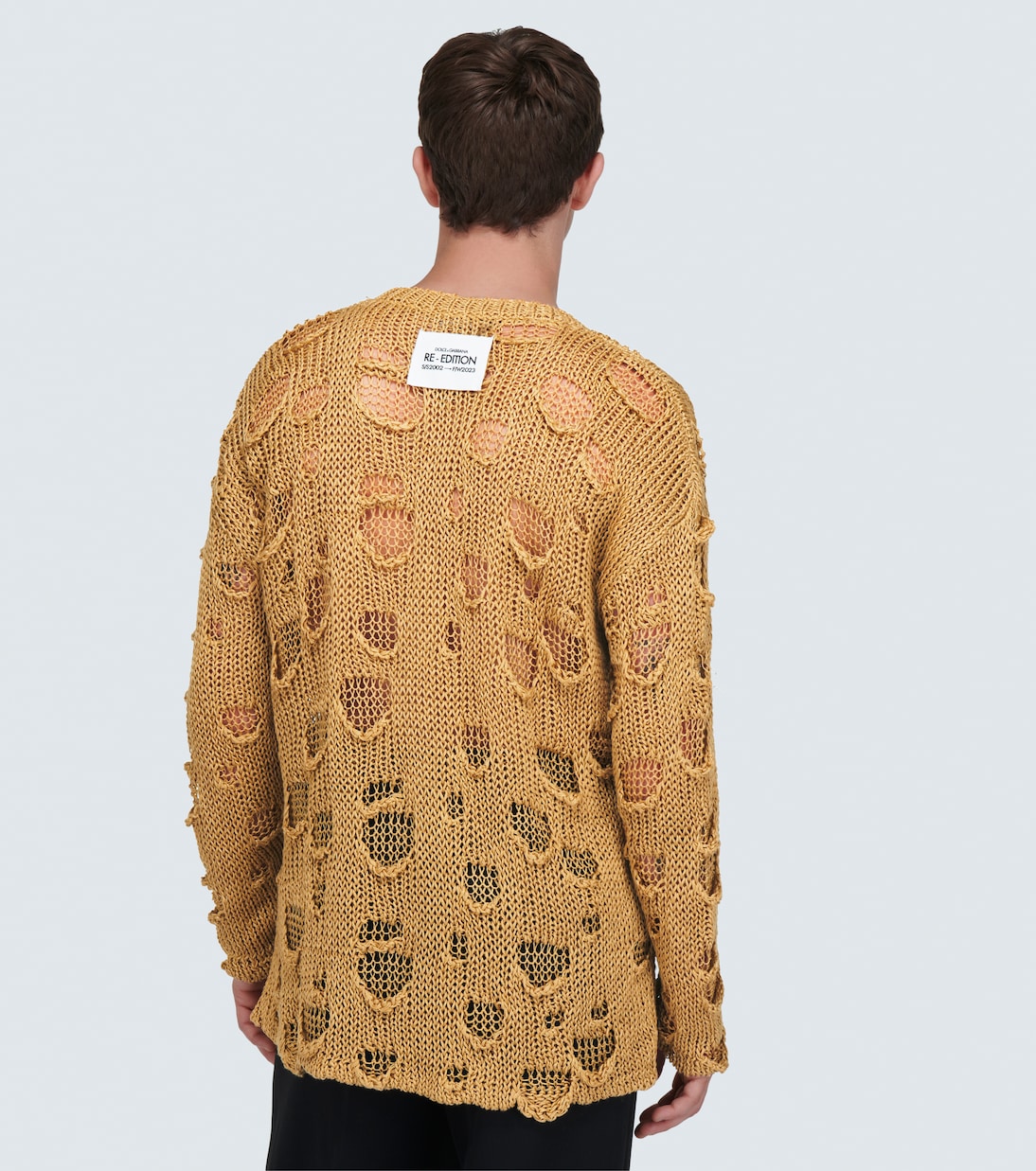 Pull Re-Edition en soie et lin mélangés | Dolce&Gabbana