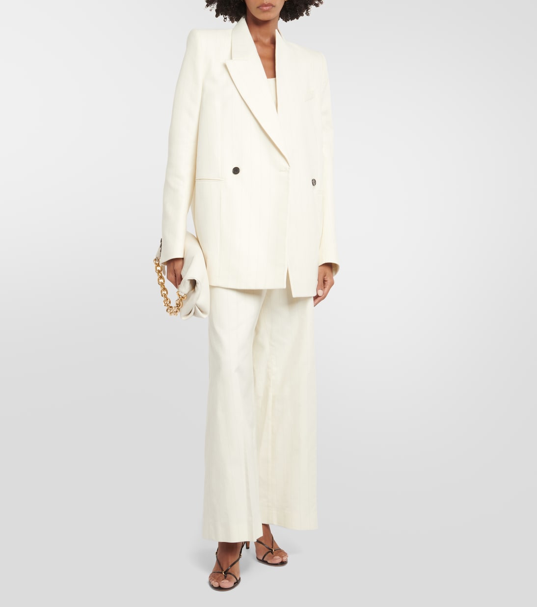 Veste de smoking Malek rayée en coton | Khaite