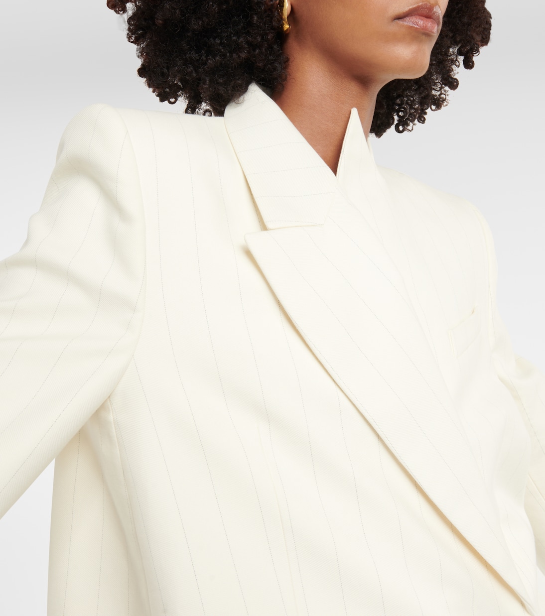 Veste de smoking Malek rayée en coton | Khaite