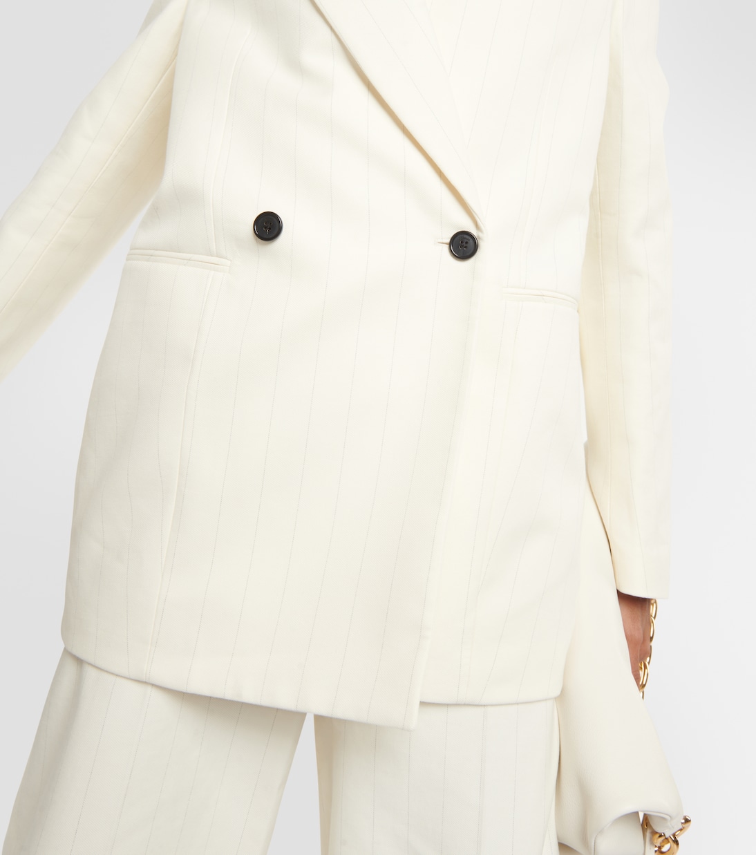 Veste de smoking Malek rayée en coton | Khaite