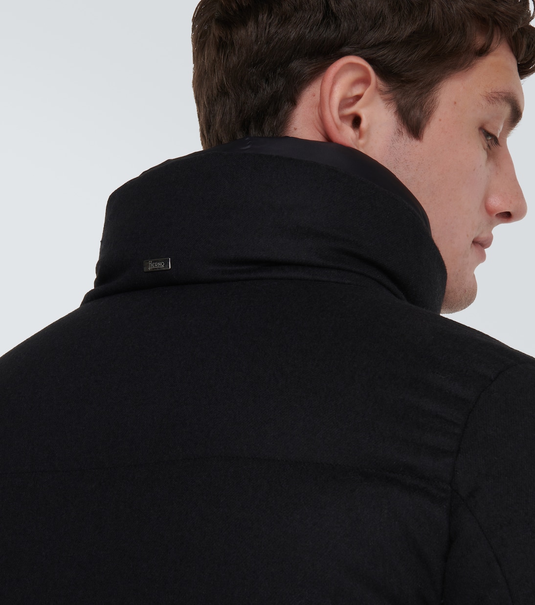 Chaqueta de plumas en seda y cachemir | Herno