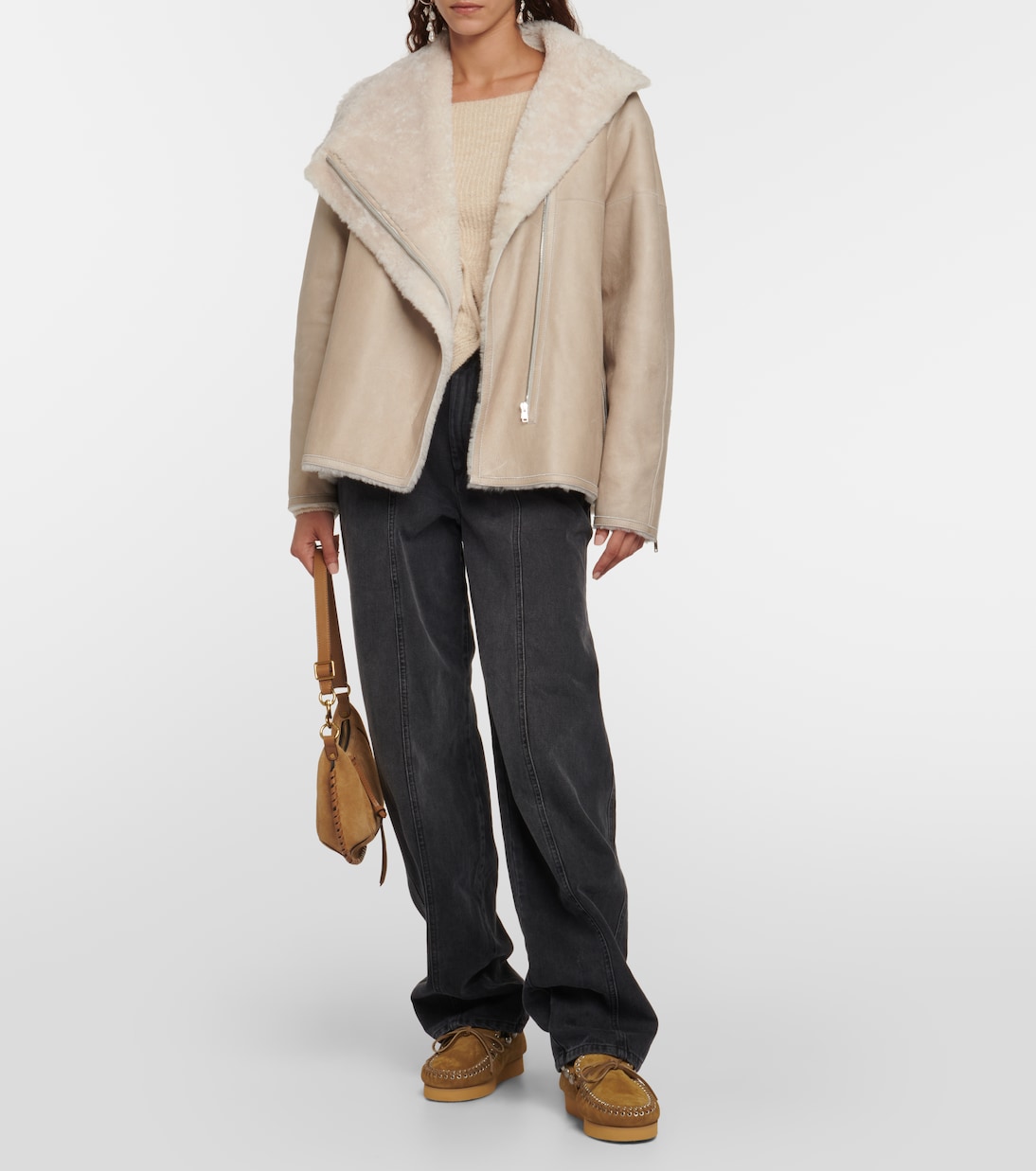 Mocasines Forley de ante con borrego | Isabel Marant