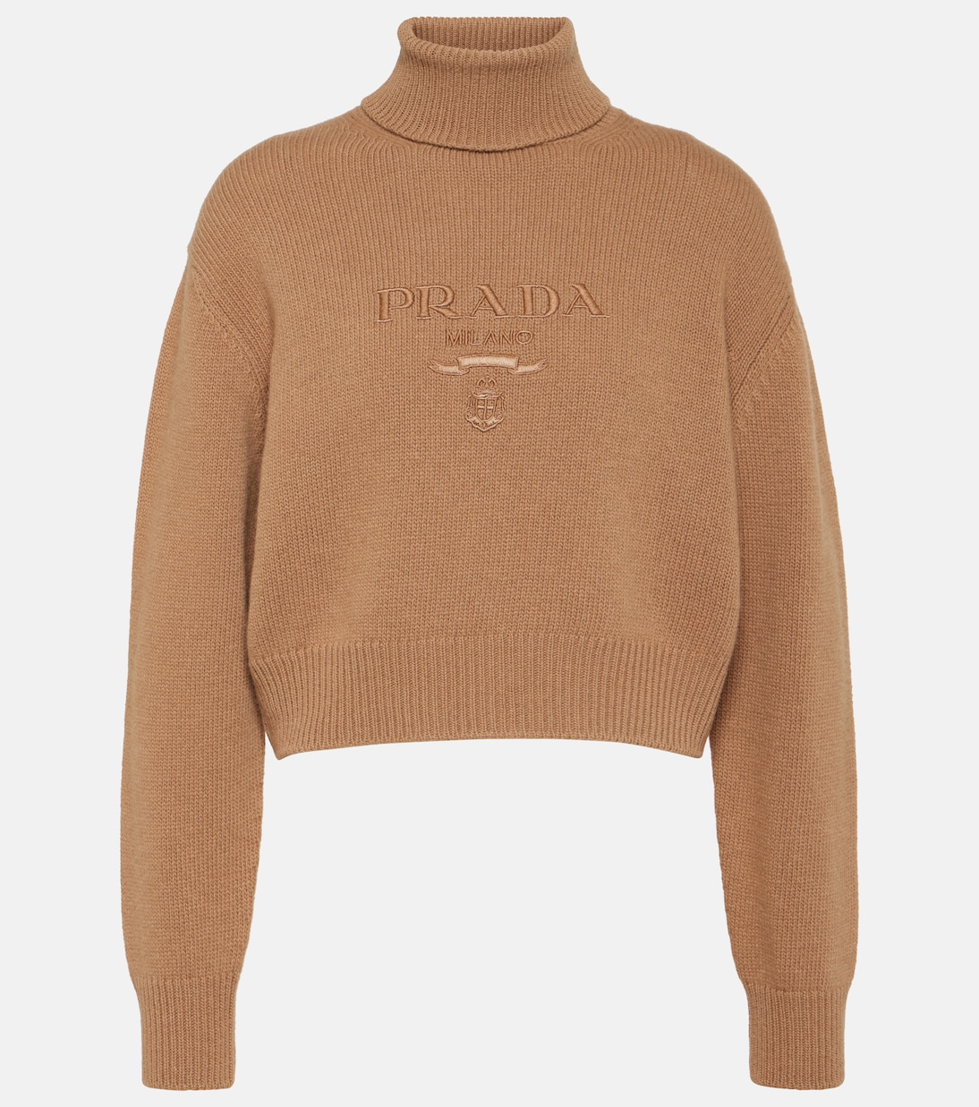 Jersey de Cuello Alto de Lana y Cachemira con Logo Prada para Jóvenes