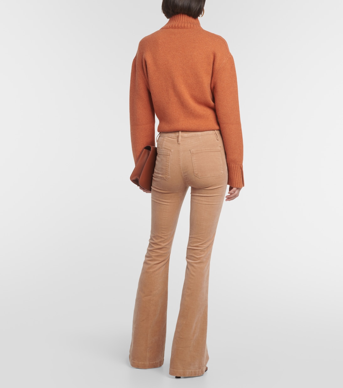 Le Bardot mid-rise corduroy flared pants | Frame