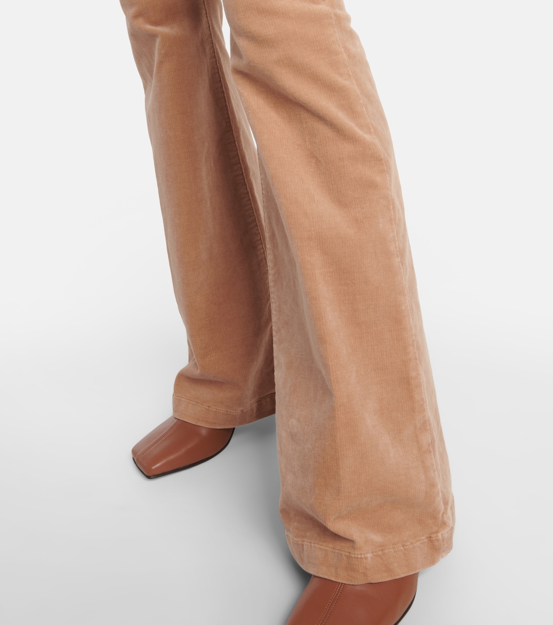 Le Bardot mid-rise corduroy flared pants | Frame