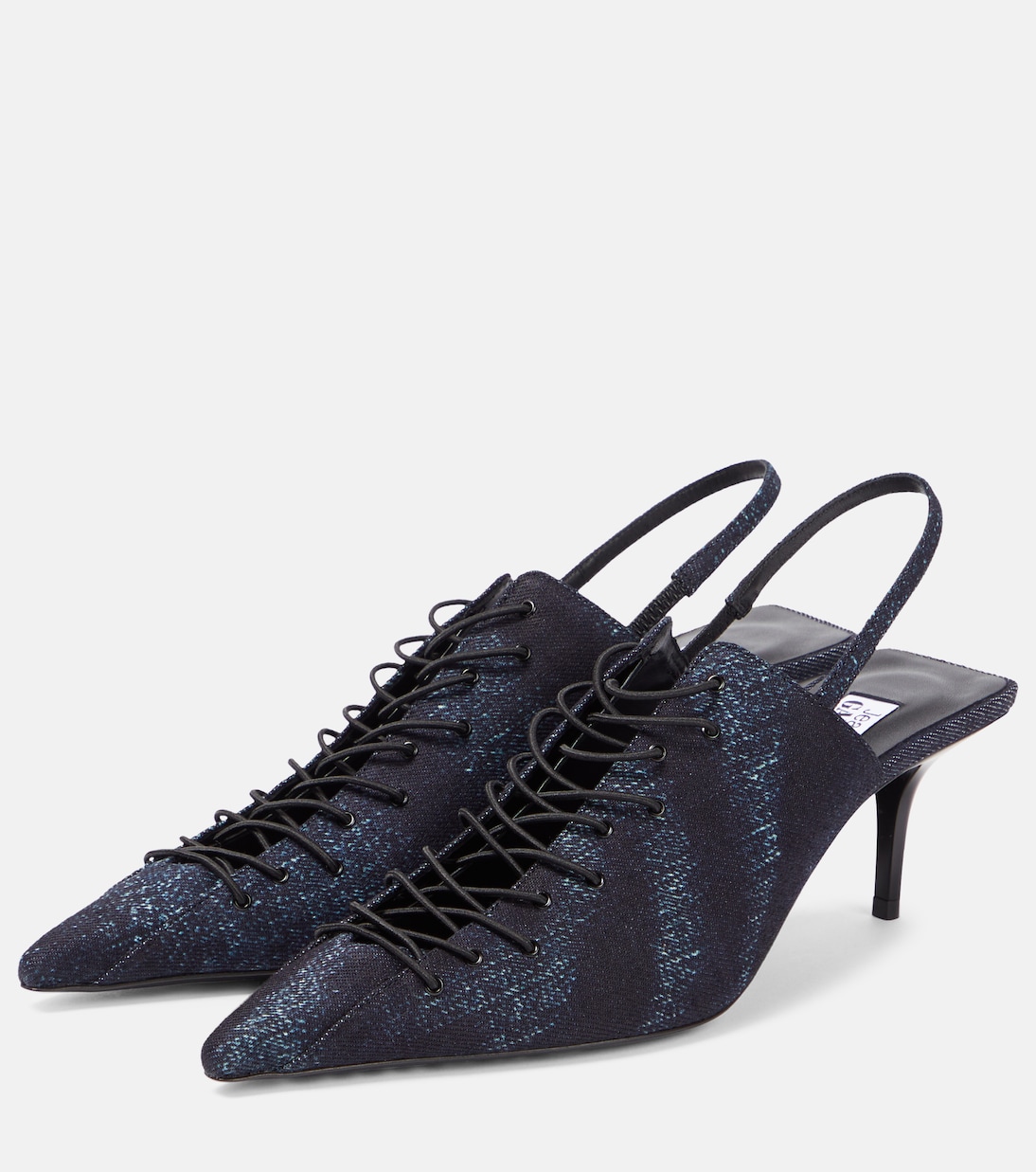x Jean Paul Gaultier – Escarpins Corset en jean | Jimmy Choo