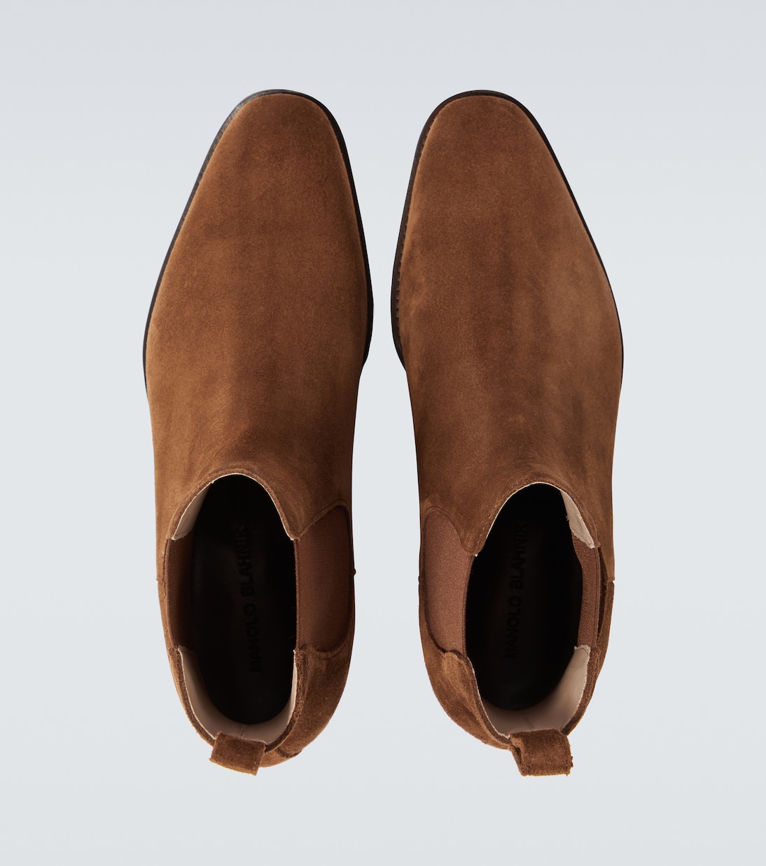 Bottines Chelsea Delsa en daim | Manolo Blahnik