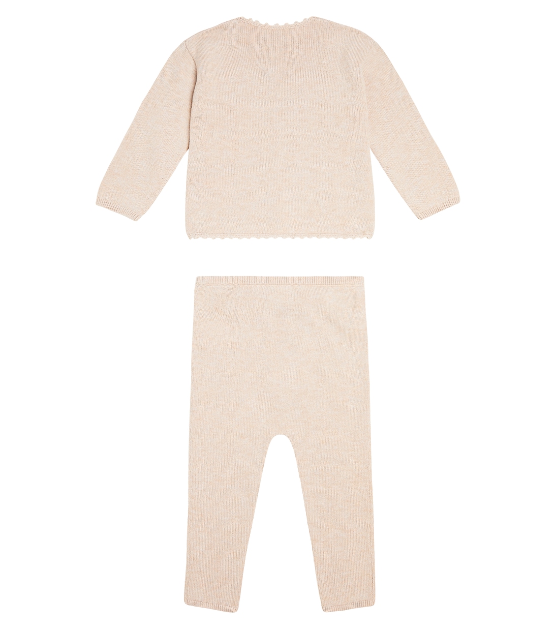 Baby Angelou wool and cotton cardigan and pants set | Bonpoint
