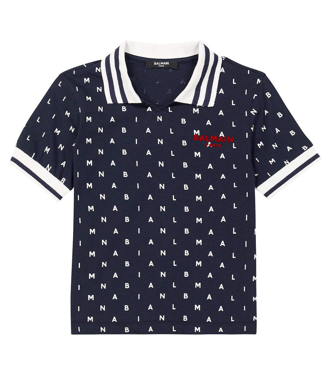 Polo de algodón estampado | Balmain Kids