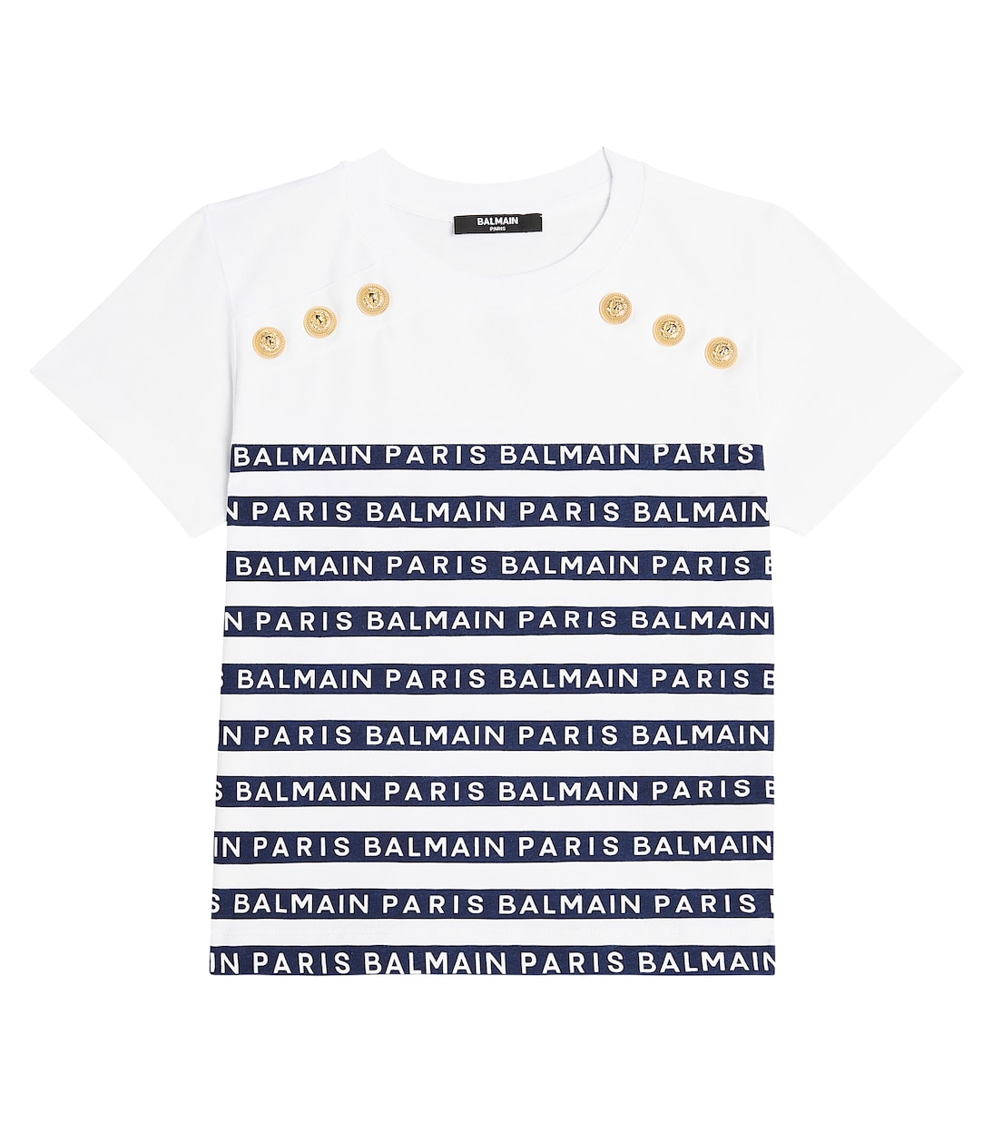 Verziertes T-Shirt aus Baumwoll-Jersey | Balmain Kids
