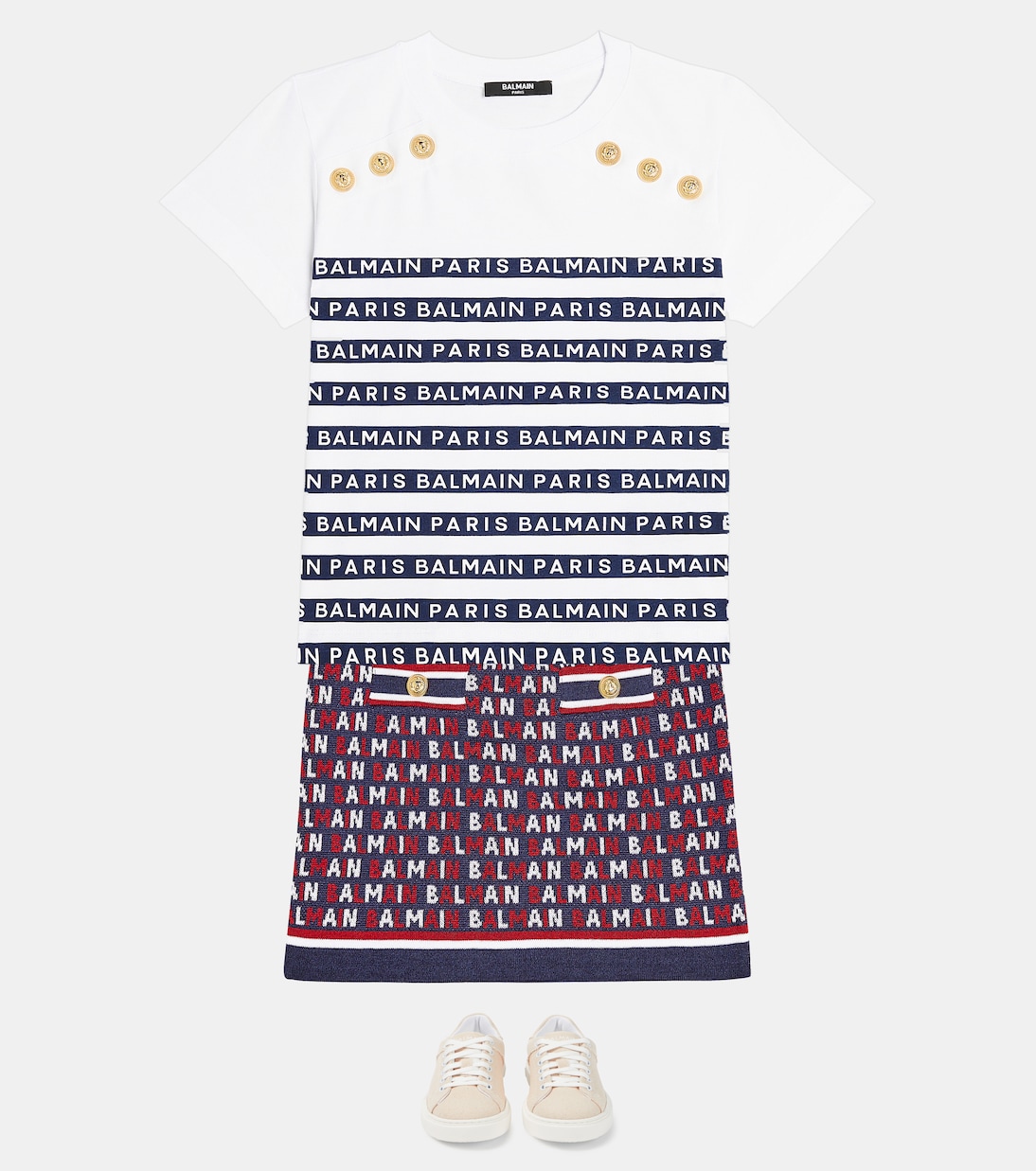 Verziertes T-Shirt aus Baumwoll-Jersey | Balmain Kids