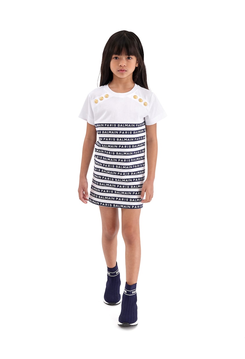 Verziertes T-Shirt aus Baumwoll-Jersey | Balmain Kids