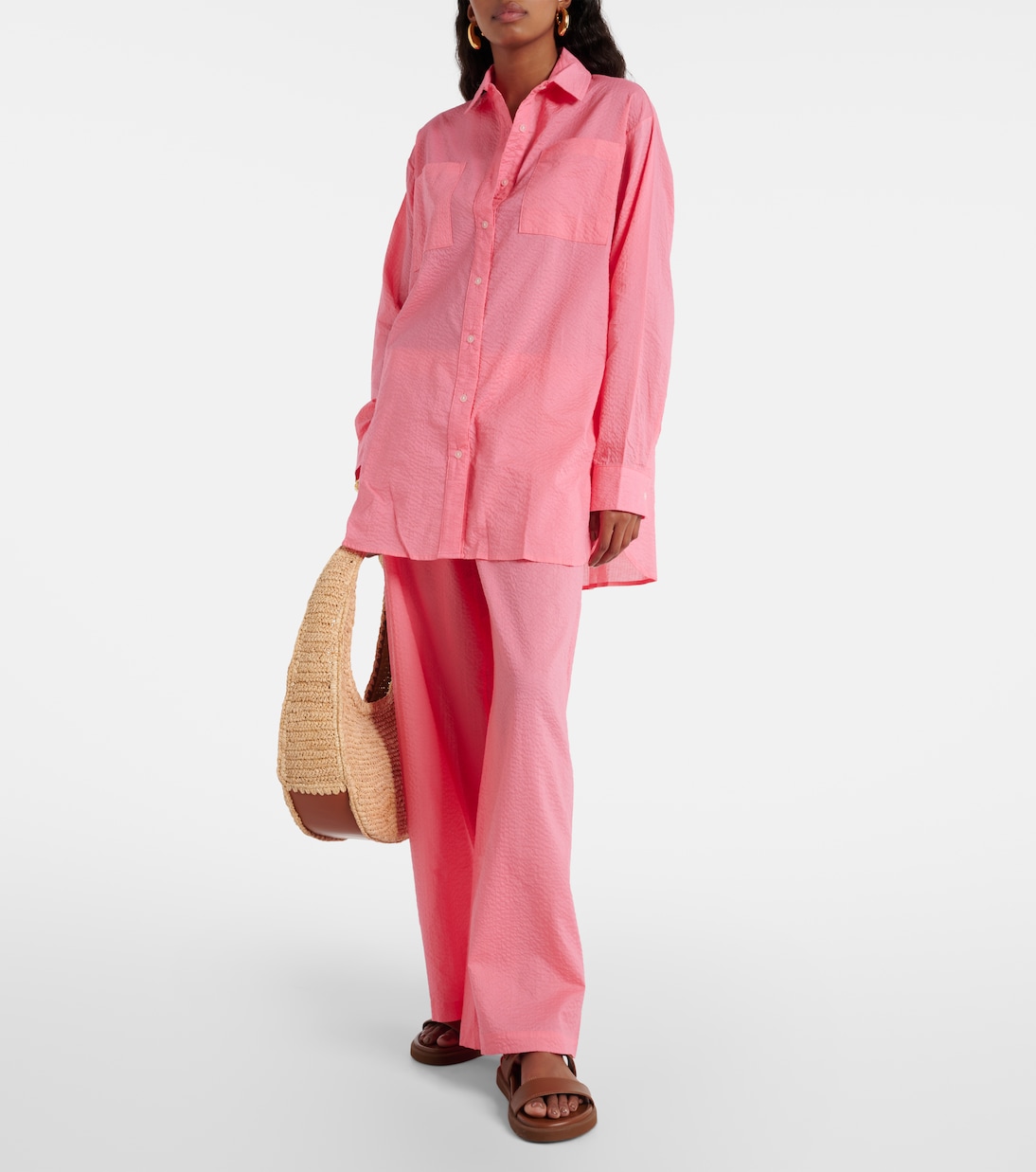 Pantaloni Mika in cotone a gamba larga | Jade Swim