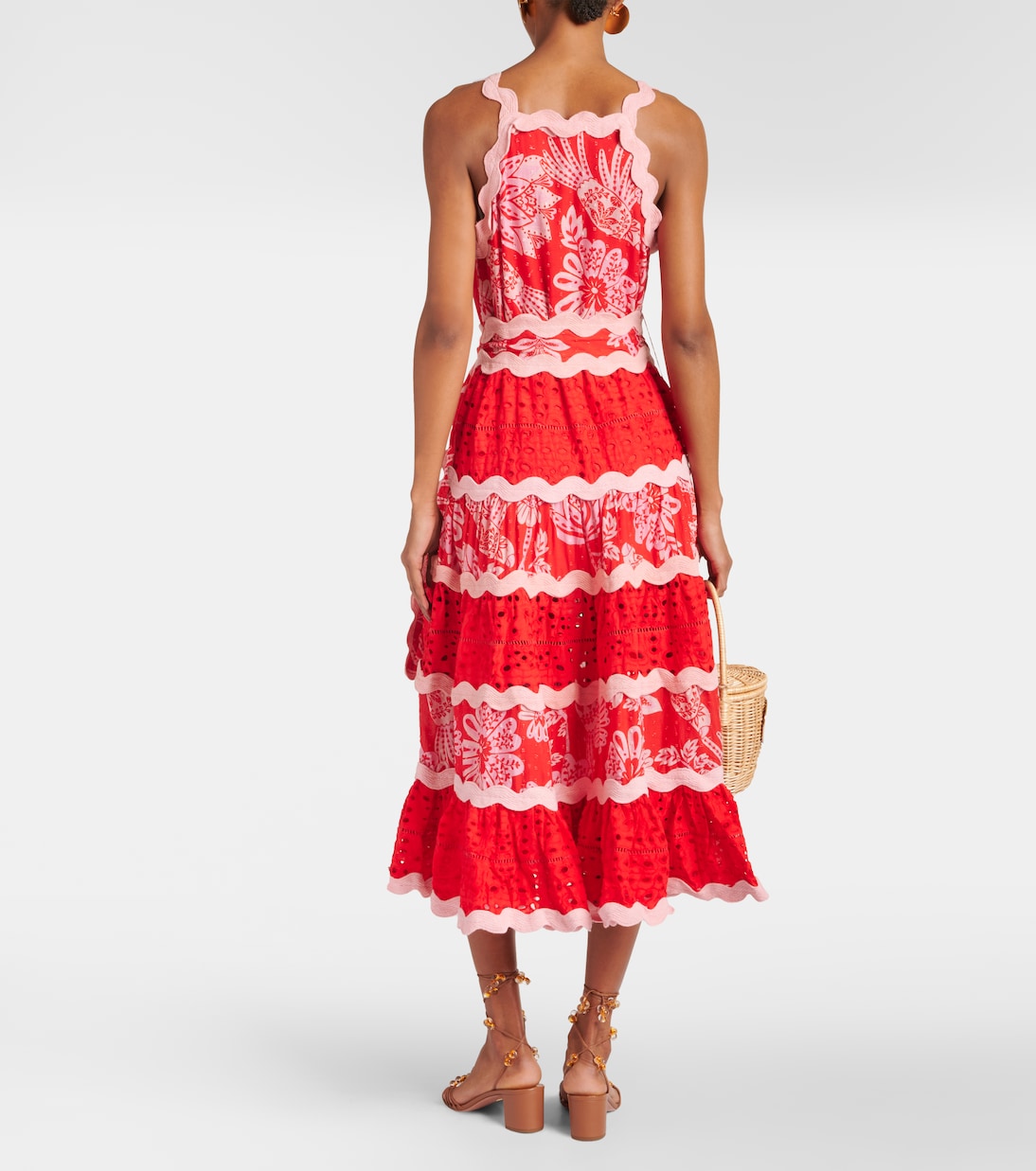 Broderie anglaise floral cotton midi dress | Farm Rio