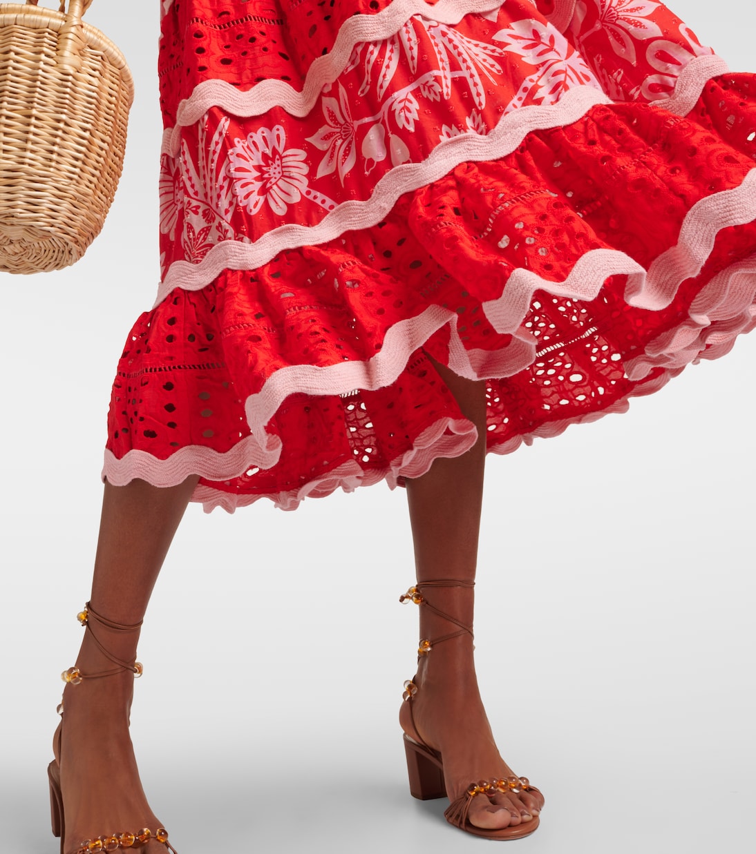 Broderie anglaise floral cotton midi dress | Farm Rio