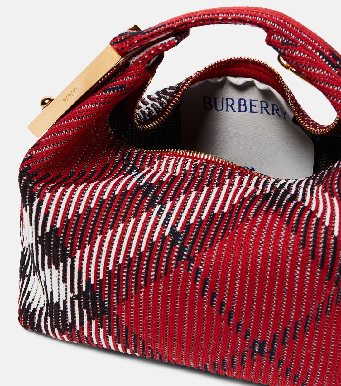 Tote Peg Small aus Jacquard | Burberry