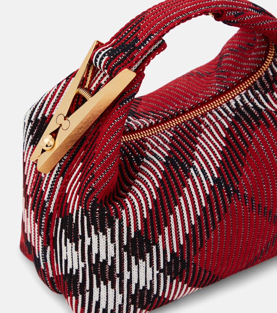 Tote Peg Small aus Jacquard | Burberry