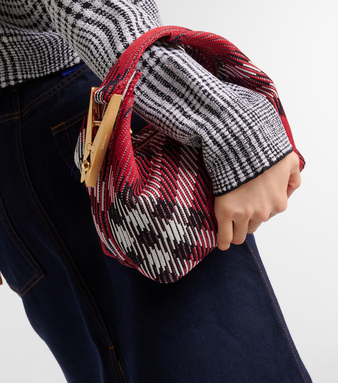 Tote Peg Small aus Jacquard | Burberry