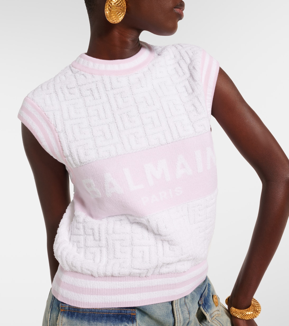 Top Monogram aus Strick | Balmain