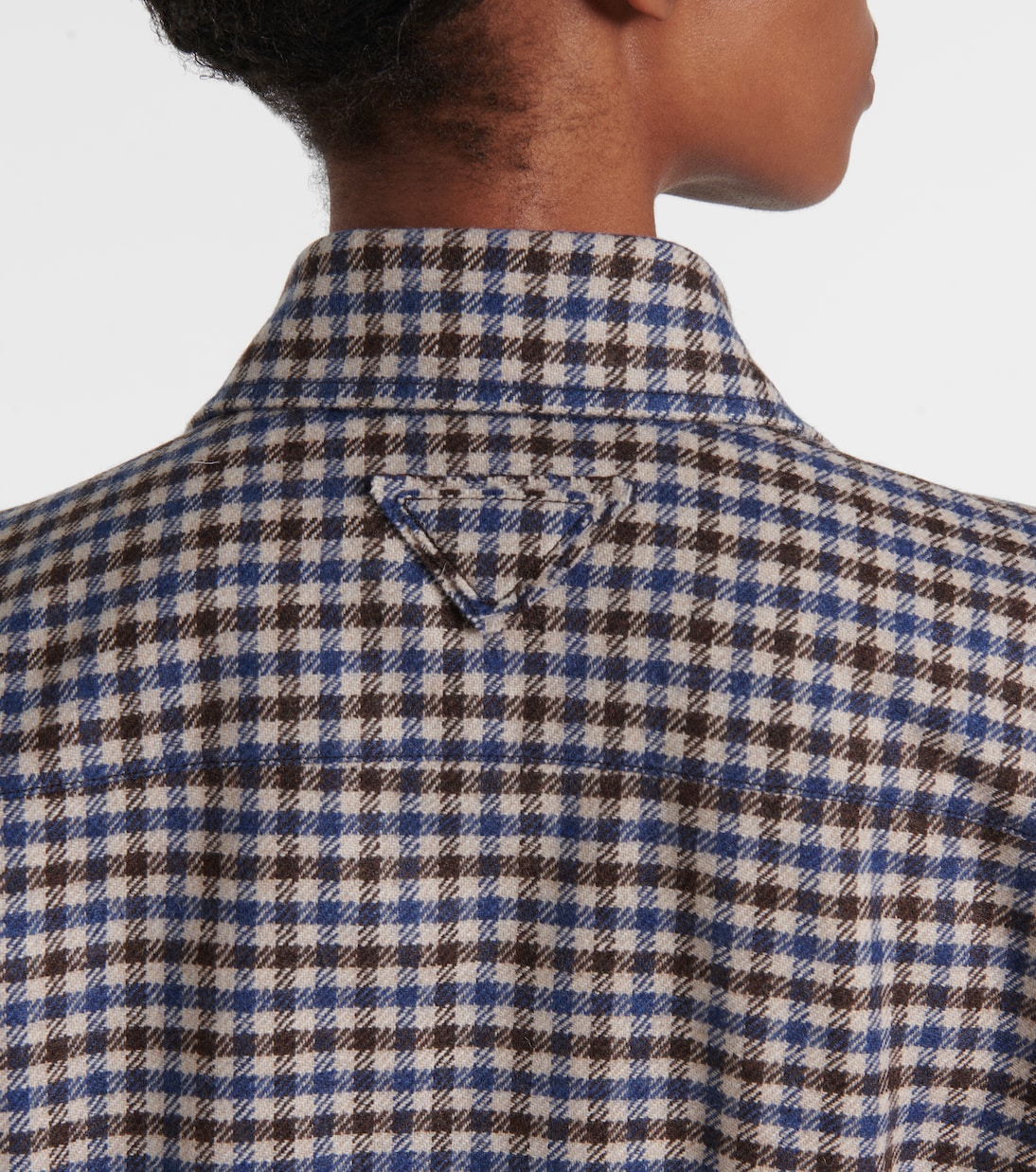 Camicia in lana a quadri | Prada