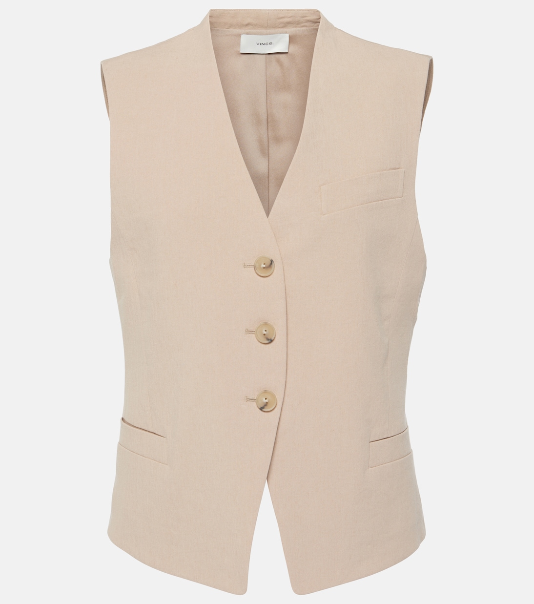Linen-blend vest | Vince