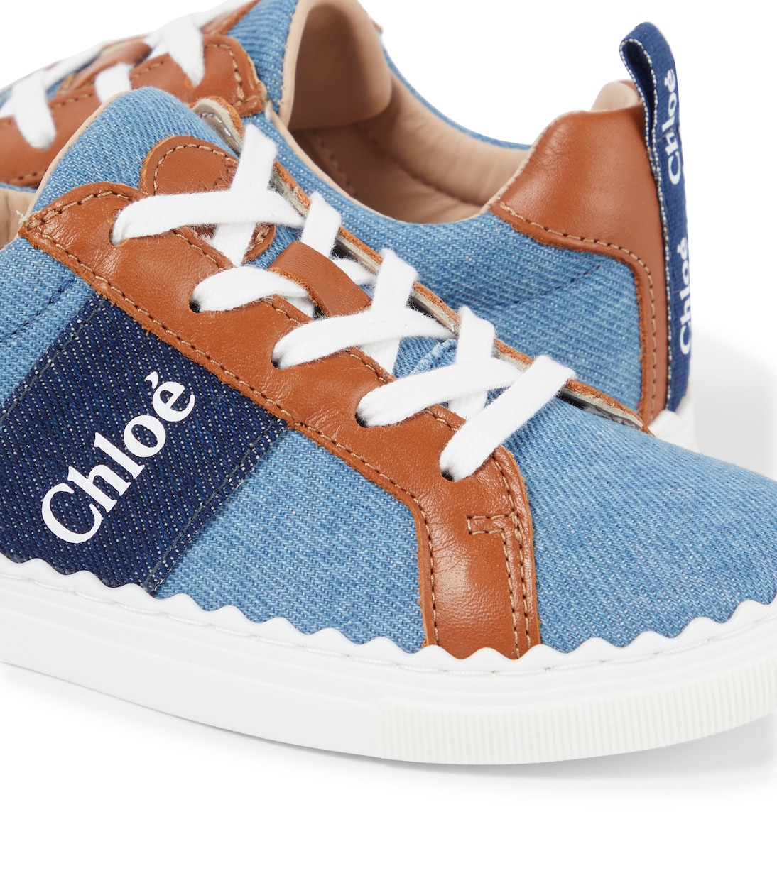 Baskets en denim | Chloé Kids