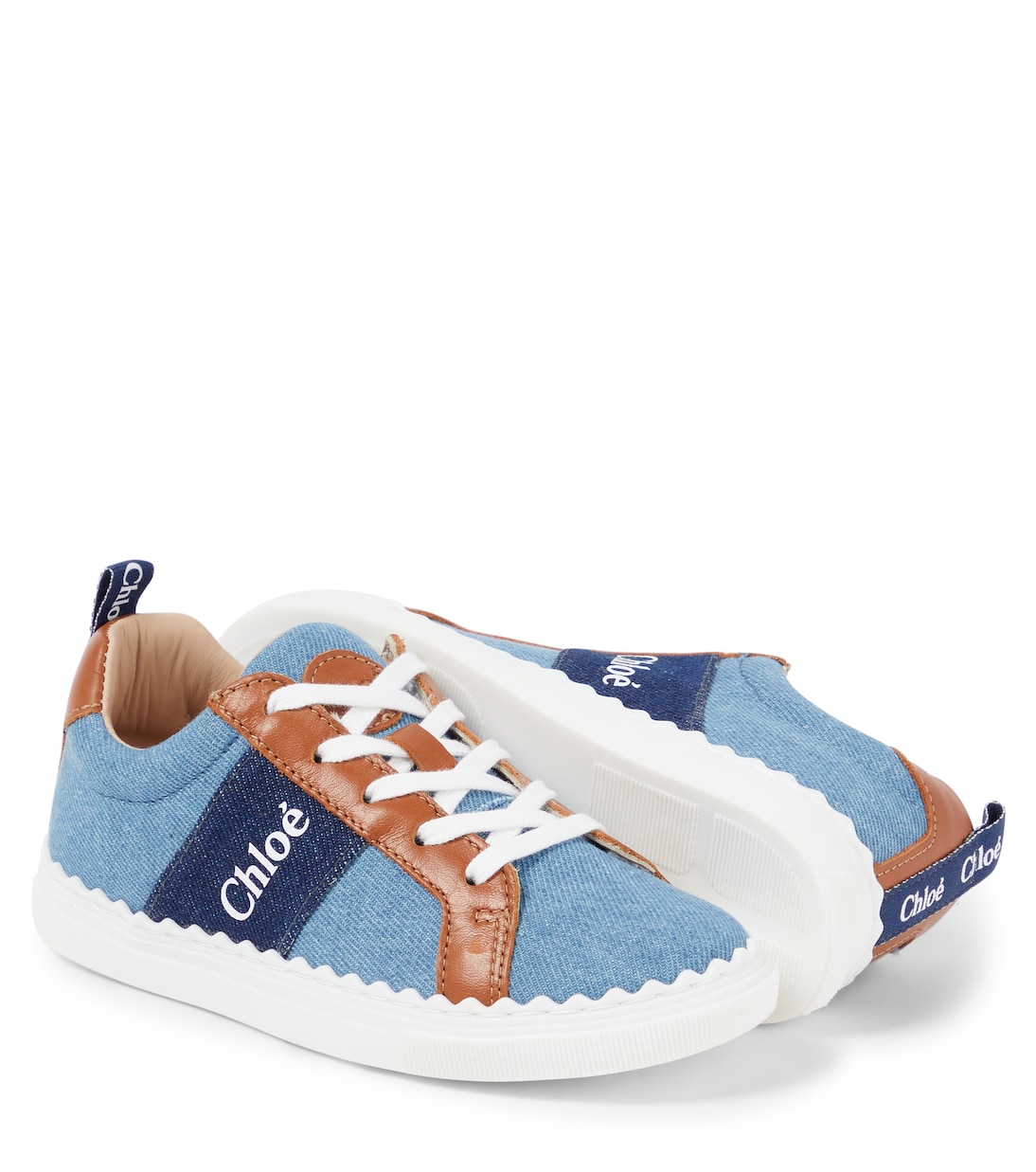 Baskets en denim | Chloé Kids
