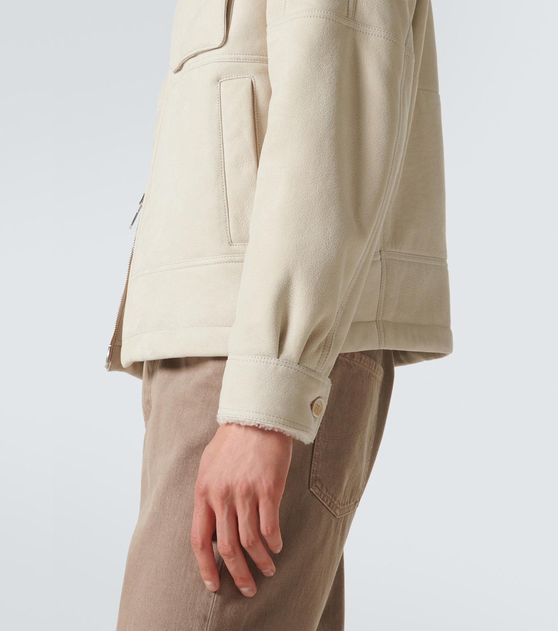 Giacca bluson in shearling | Brunello Cucinelli
