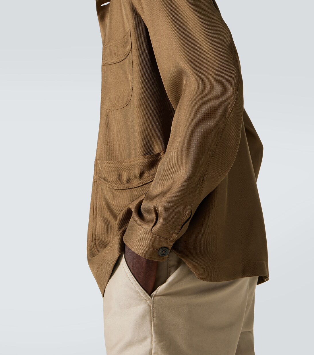 Giacca camicia in twill di seta | Tom Ford