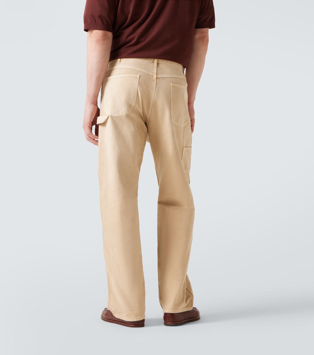 Mid-rise cotton straight pants | Auralee