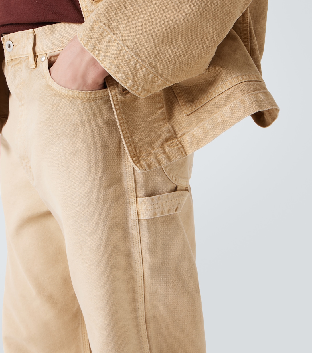 Mid-rise cotton straight pants | Auralee