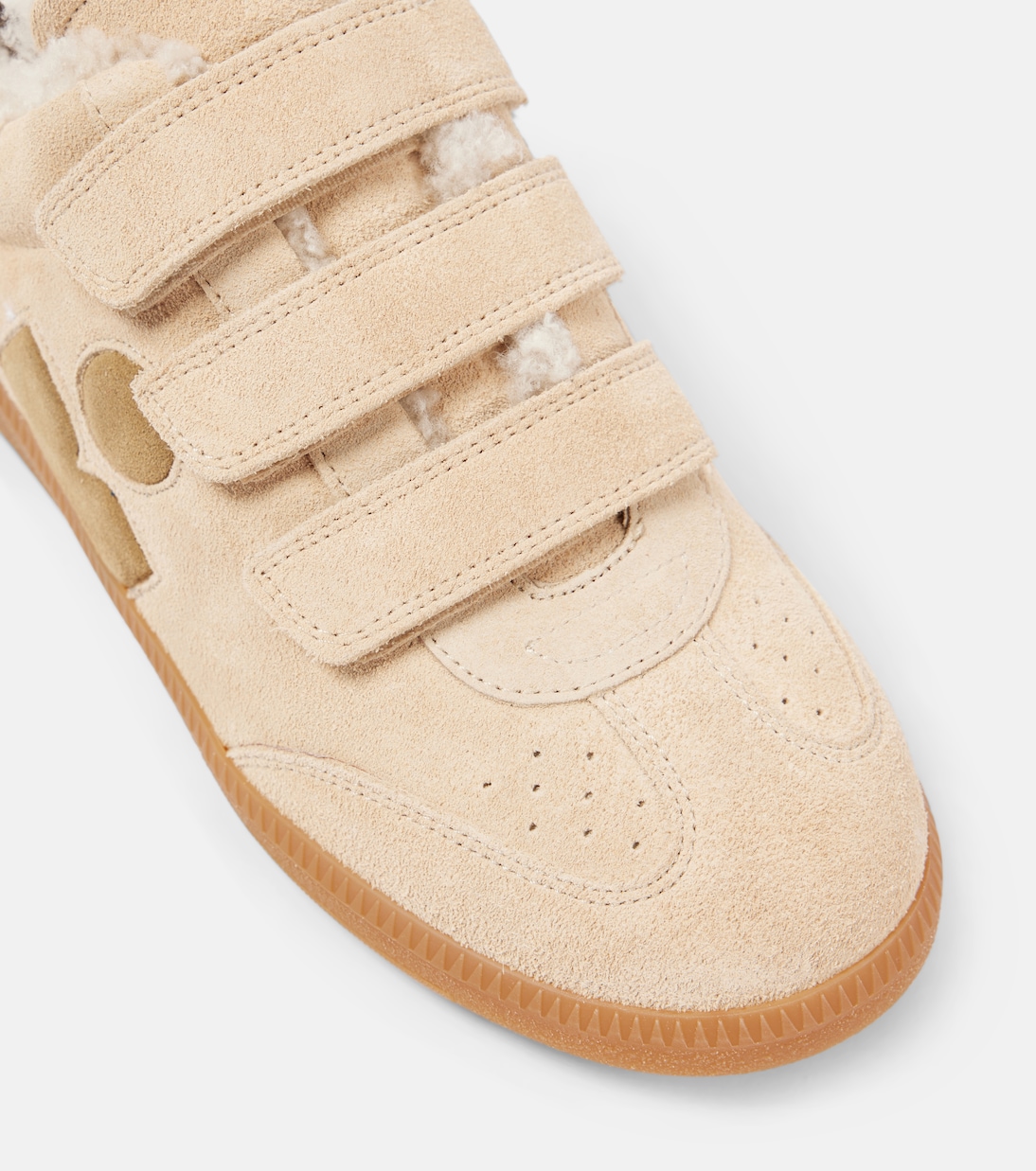 Sneakers Beth in pelle con shearling | Isabel Marant