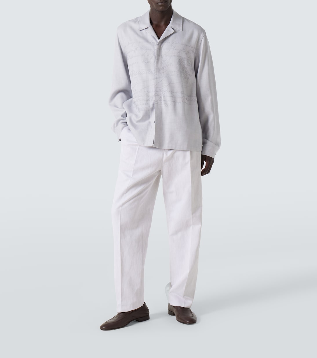 Pantaloni regular in cotone e lino | Berluti