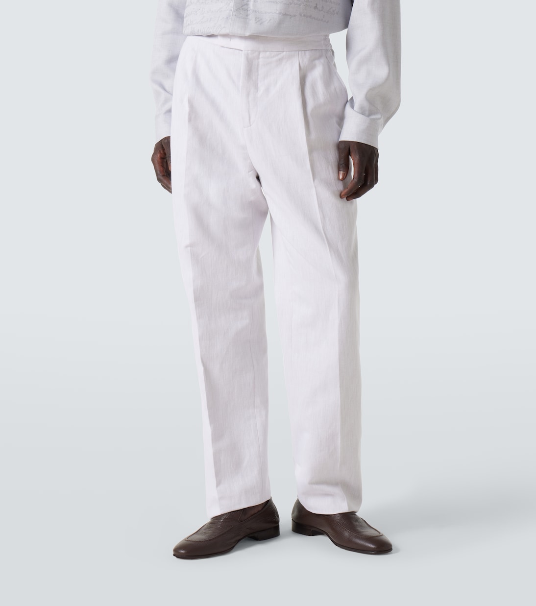 Pantaloni regular in cotone e lino | Berluti