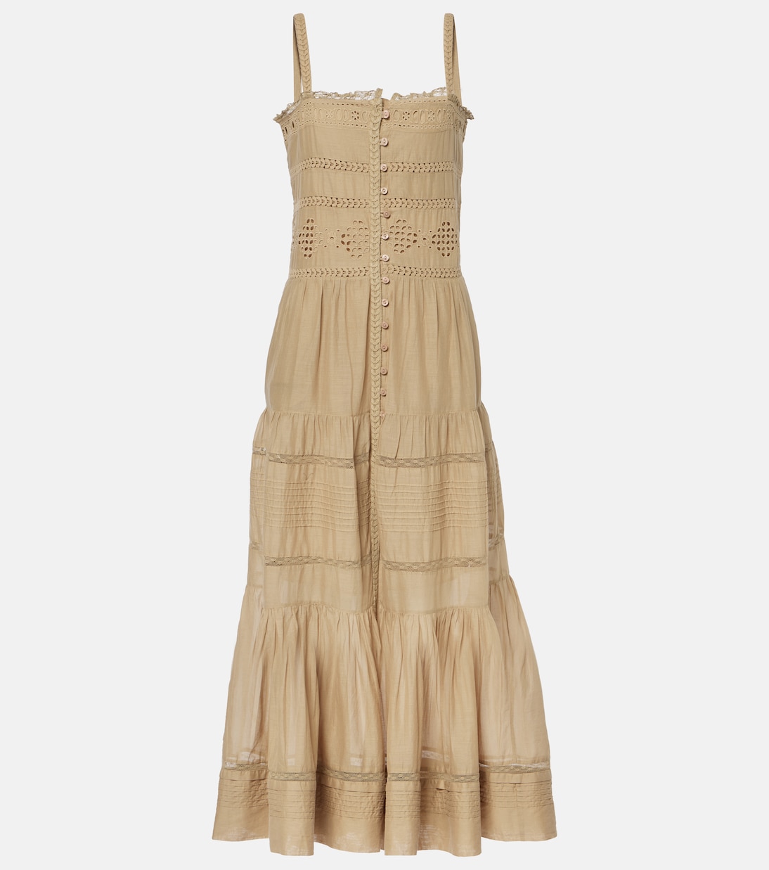 Abito lungo Divine in cotone con pizzo | Marant Etoile