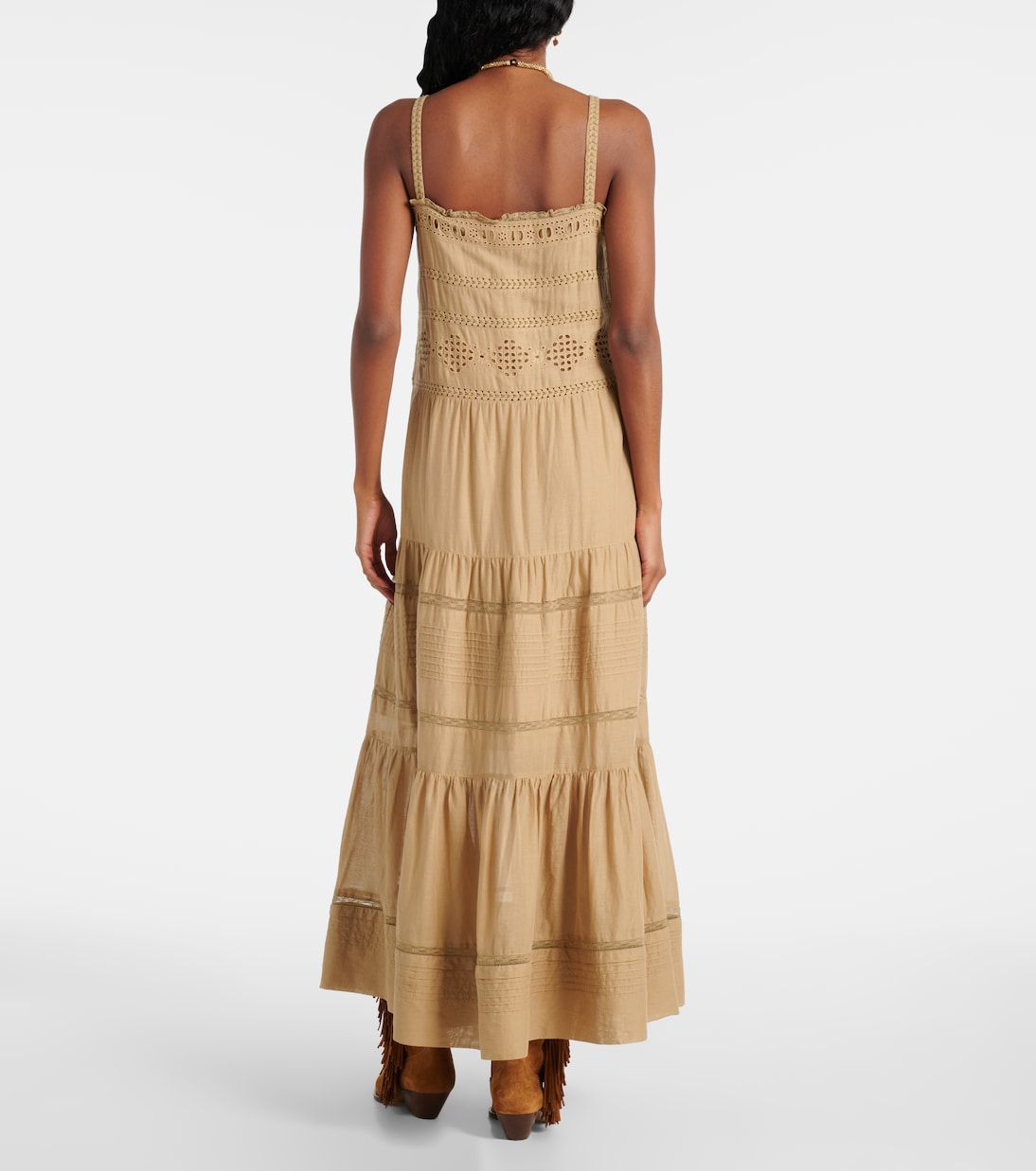 Abito lungo Divine in cotone con pizzo | Marant Etoile